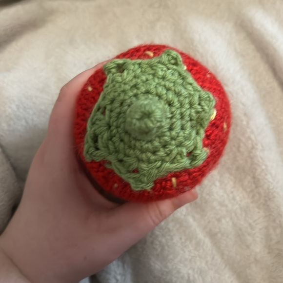 Handmade Crochet Strawberry Plushie Coquette Cute - Picture 4 of 5